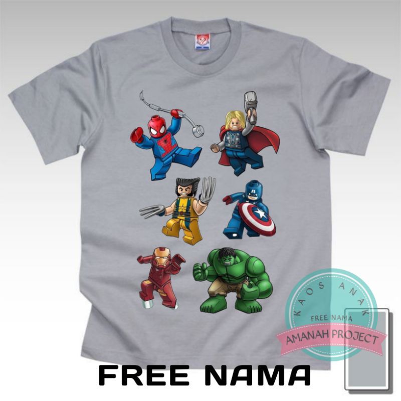 BAJU ANAK LEGO AVENGERS KAOS ANAK BAHAN PREMIUM