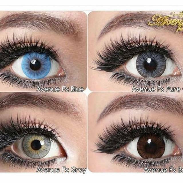 ORIGINAL Avenue Fx Pure Gray Grey Brown Blue Soflens softlense softlens