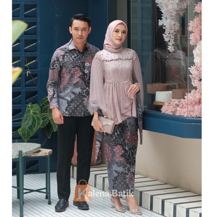 Kebaya Couple Vanilla Series Kebaya Batik Couple Terbaru Lamaran Wisuda Kondangan Tunangan Modern