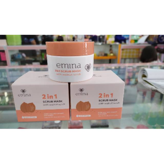 Emina 2in1 Scrub Mask ( New Produk )