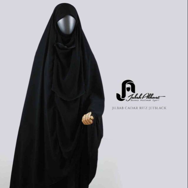 Jilbab Cadar Ritz Jetblack