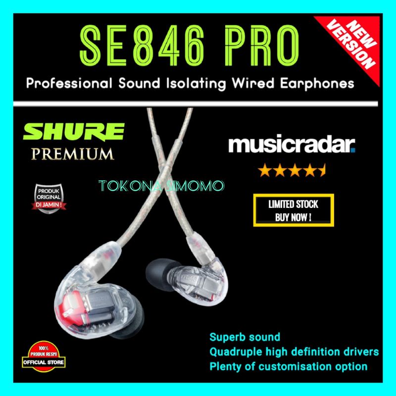 Shure SE846 PRO Professional Sound Isolating Wired Earphones