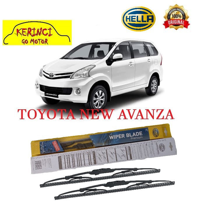 WIPER TOYOTA NEW AVANZA HELLA PREMIUM 21&quot; &amp; 14&quot; SEPASANG WIPER HELLA