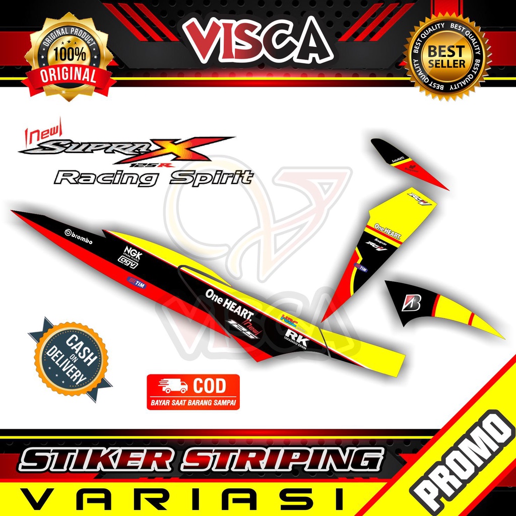Striping Supra x 125R  -  Sticker Striping Variasi Lis Supra x 125R  - Striping Hologram Supra x 125