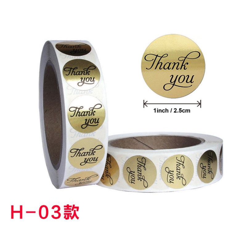 

Sticker Stiker Roll Label Cookies THANK YOU 25