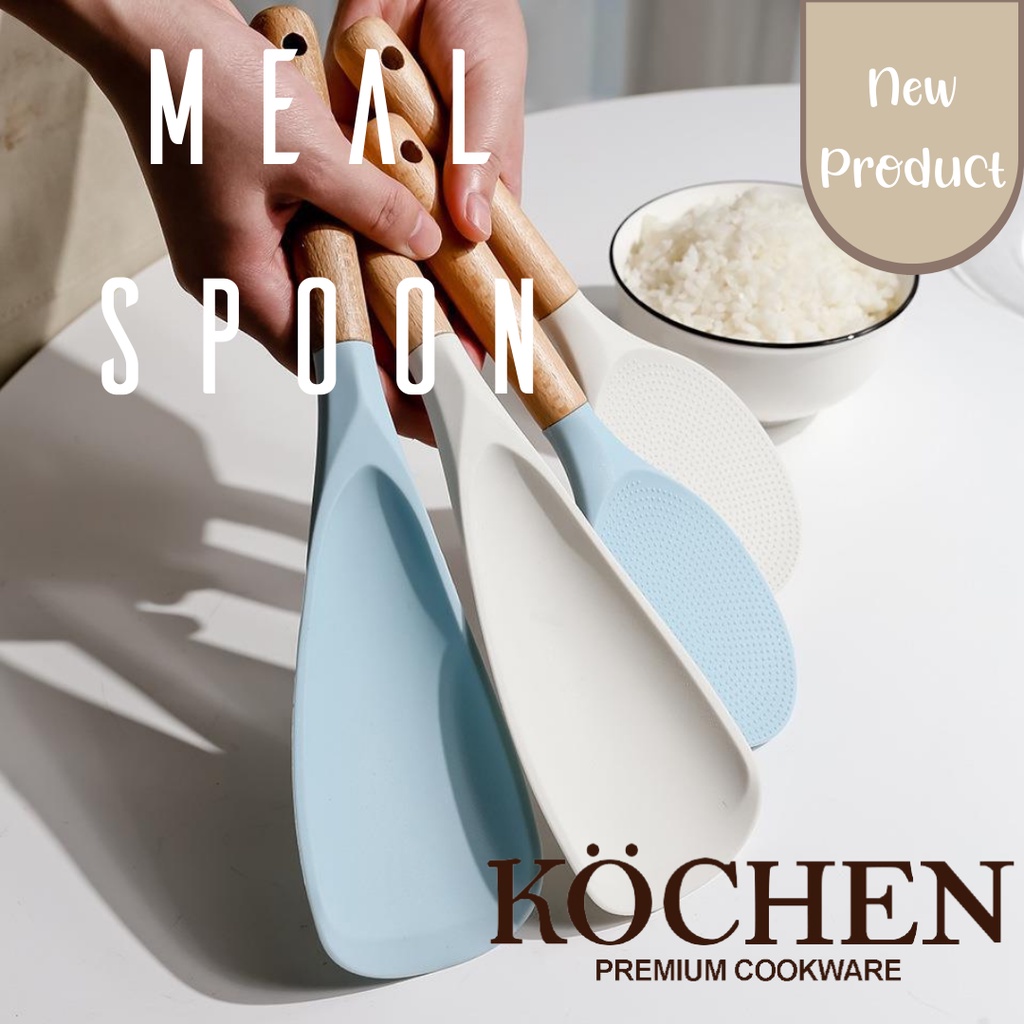 MYKOCHEN.INA Centong  SENDOK SPATULA KAYU TAHAN PANAS SOUVERNIR PERNIKAHAN KOREA PANJANG ANTI LENGKET MINI NEW Aesthetic Estetik Modern Minimalis Nordic