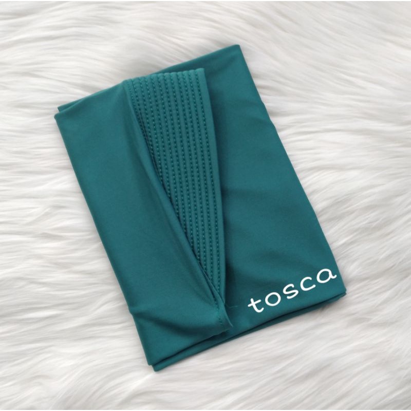 Hijab Bergo Spandek Jersey Menutup Dada/Hijab Instan Bergo Hamidah/Hijab Sport-Tosca