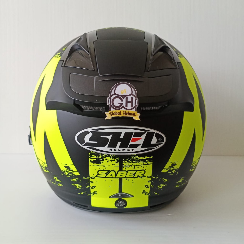 Helm Shell Rover Motif Saber Black Doff Yellow Fluo Original