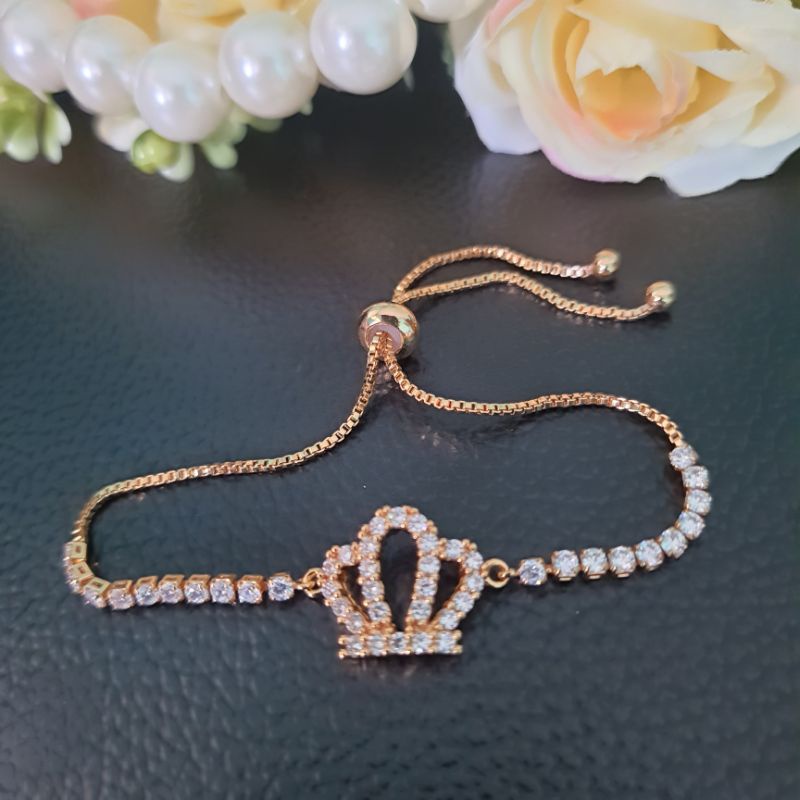 gelang serut mahkota  gelang serut xuping