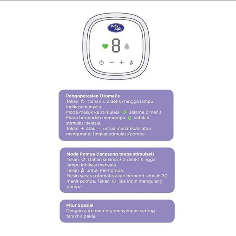 BABY SAFE BREASTPUMP DOUBLE ELKBPE02