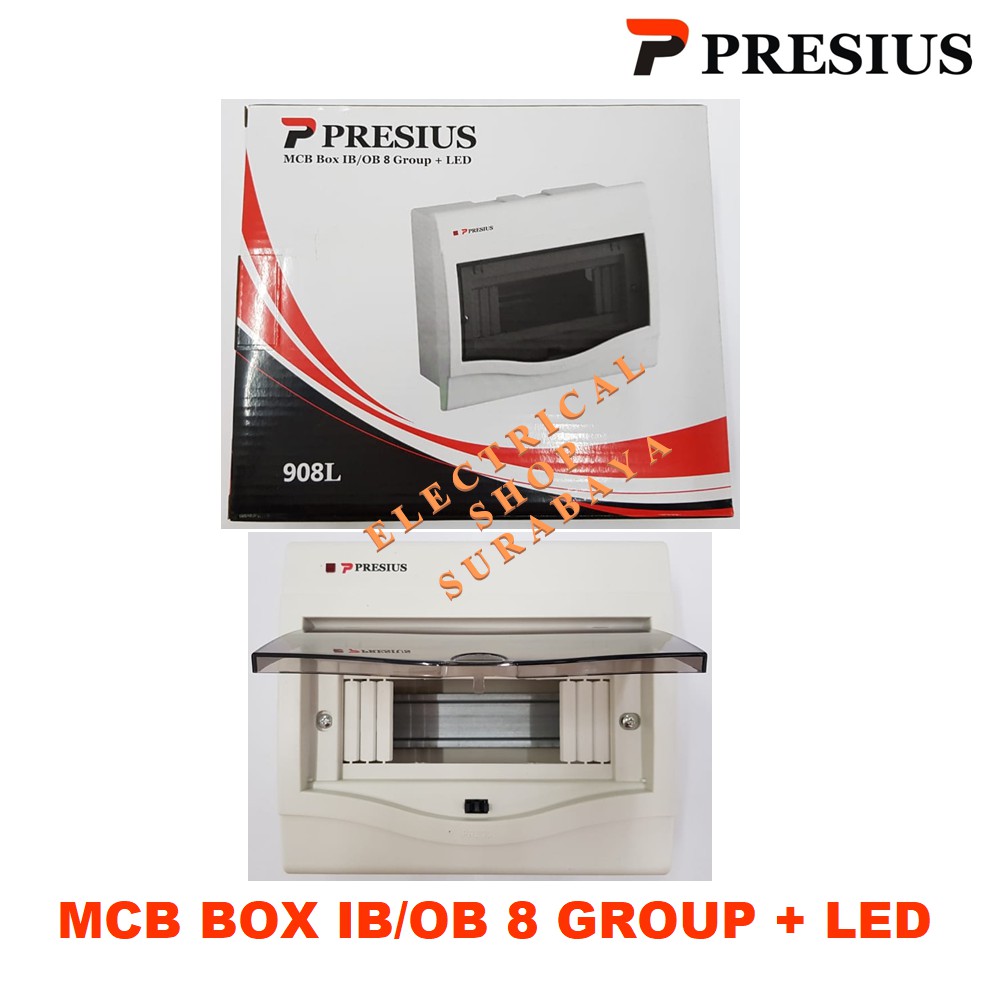 PRESIUS BOX MCB 8 GROUP IB OB (908L) LAMPU INDIKATOR LED GRUP INBOW OUTBOW TANAM TEMPEL