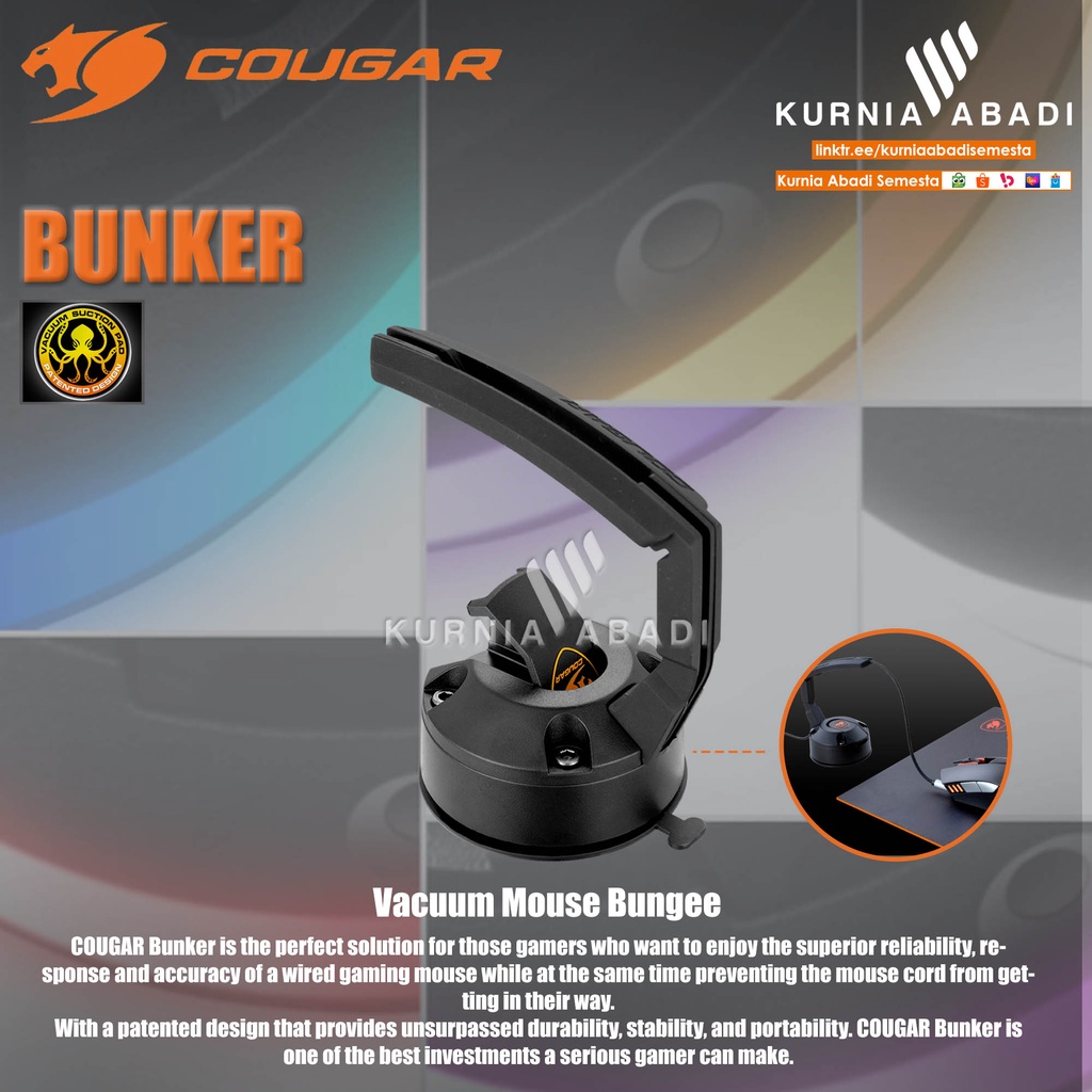 COUGAR GAMING BUNKER VACUUM MOUSE BUNGEE