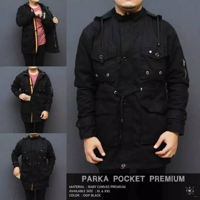 JAKET PARKA POCKET JAKET COWOK POCKET PREMIUM