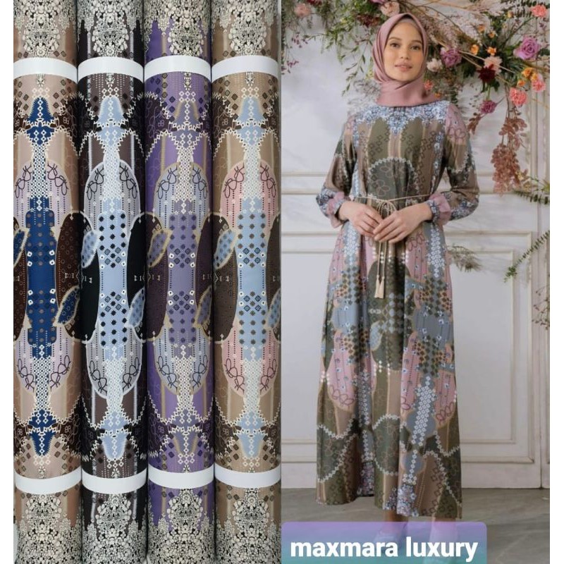 Kain Gamis,tunik,kemeja Maxmara Motif Rafathar (harga per 0.5m)