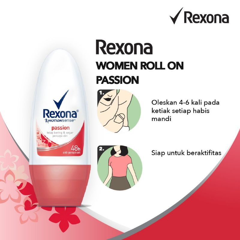 Rexona Women Anti Perspirant Deodorant Roll On Passion 45 ml