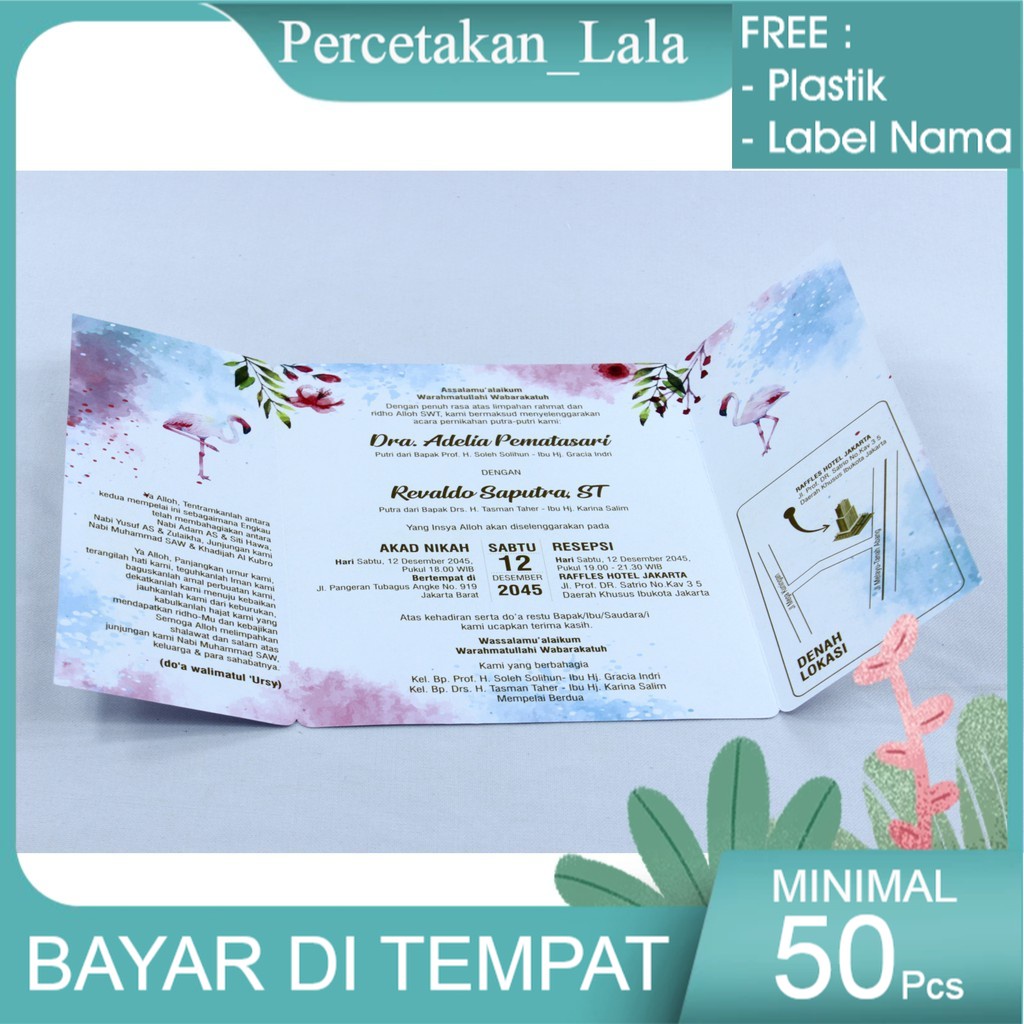 Undangan Pernikahan Aesthetic Elegan Desain Samara LiteSL-219Watercolor
