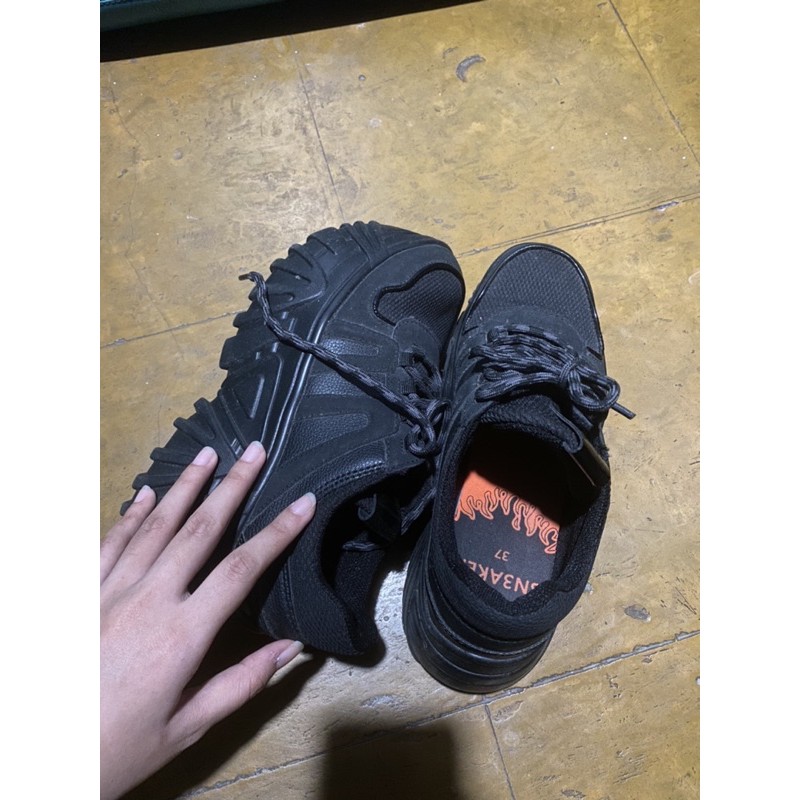 monochrome platform trainers