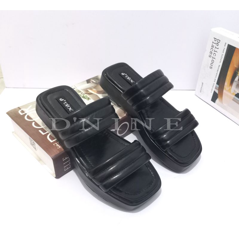 Sandal Wanita Sandal wedges flatprom Double strap DN 04