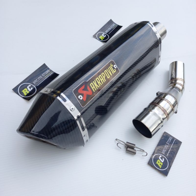 Knalpot NGEBAS Akrapovic Layang Carbon Slip On CBR2R0RR - CBR150 Faceklif - CBR150R NEW - CB150R V2 