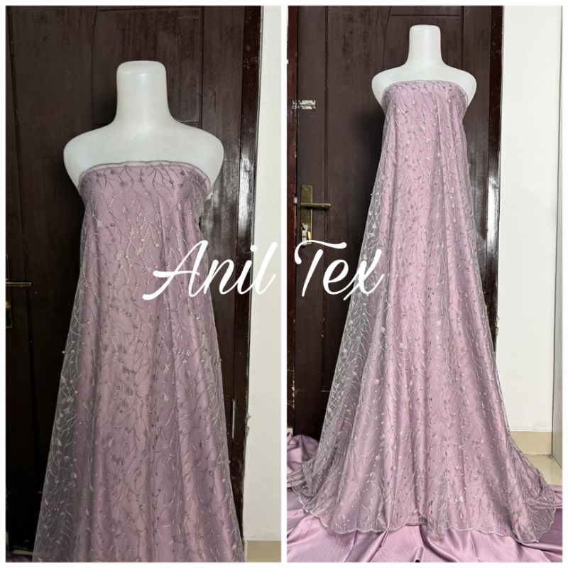 PROMO!!! Kain Tile tulle Akar Mutiara / Bahan brukat akar mutiara / Bahan Brokat Kebaya