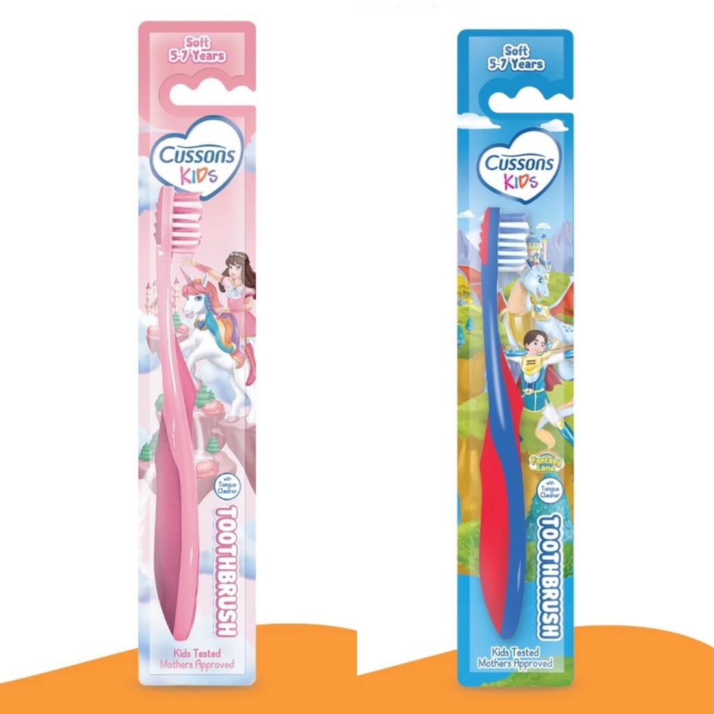 CUSSONS KIDS Toothbrush 5 -7 Years | Sikat Gigi Anak dengan Pembersih Lidah