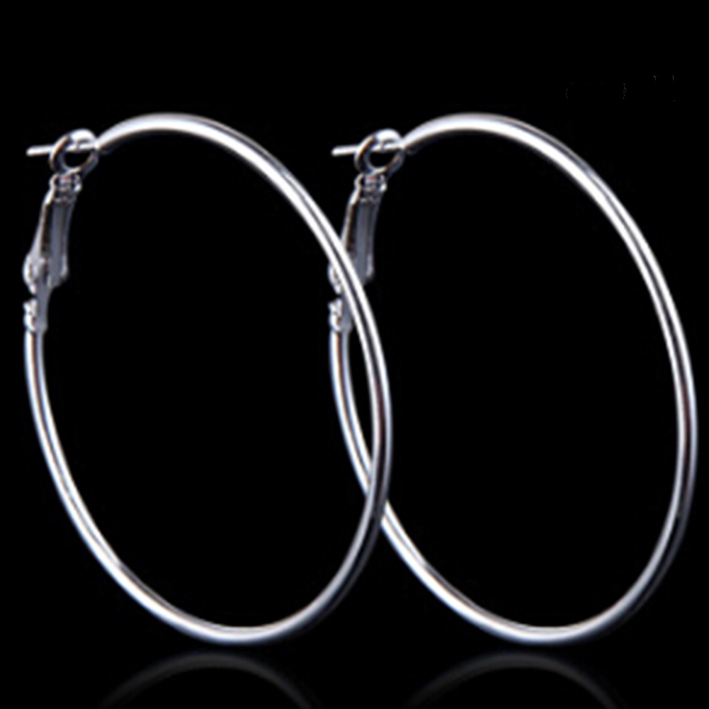 OW@ 1Pair Women Big Circle Charm Statement Hoop Earrings Evening Party Jewelry Gift