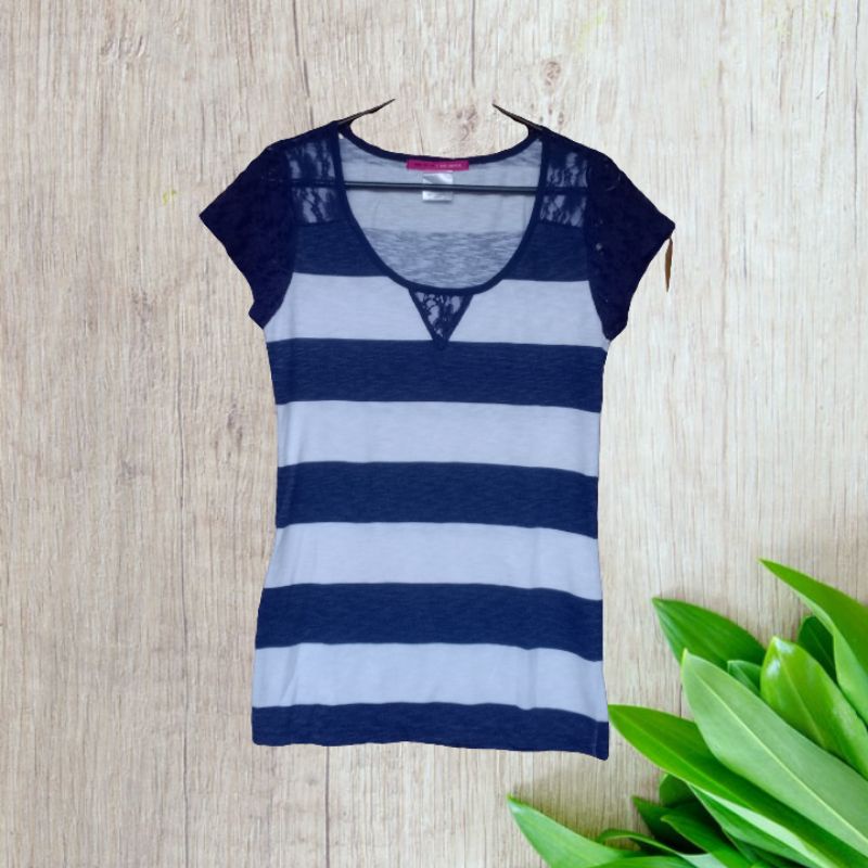 kaos kombinasi brokat lengan pendek