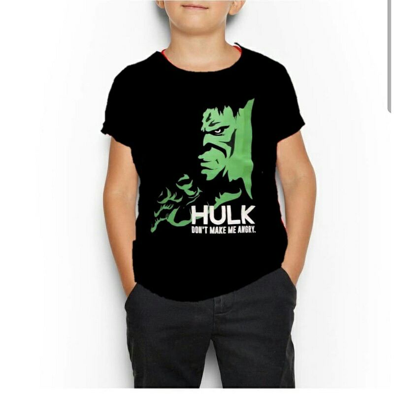 baju anak motif hulk hitam kaos anak perempuan laki laki kaos anak unisex