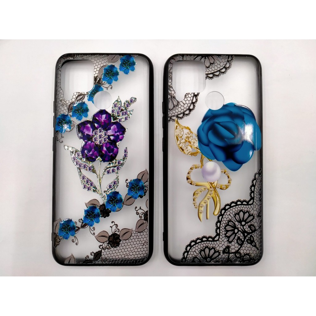 Casing Henna Pelindung REALME 7 NARZO 20 PRO 30A 20 C11 C12 C15 C25 A1K C2 A3S Case Flower Henna 3D