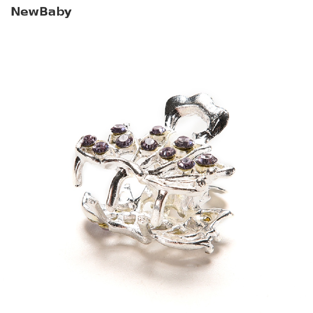 NewBaby Style New Crystal Flower Mini Hair Claw Clamp Hair Clip Hair Pin  ID