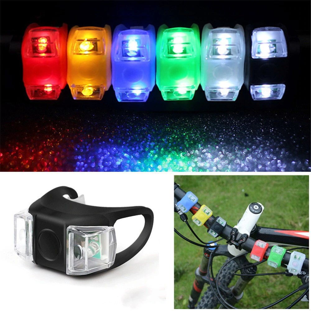 YGRETTE - 2PCS SET Lampu LED Sepeda Silikon Bicycle Light Depan Belakang