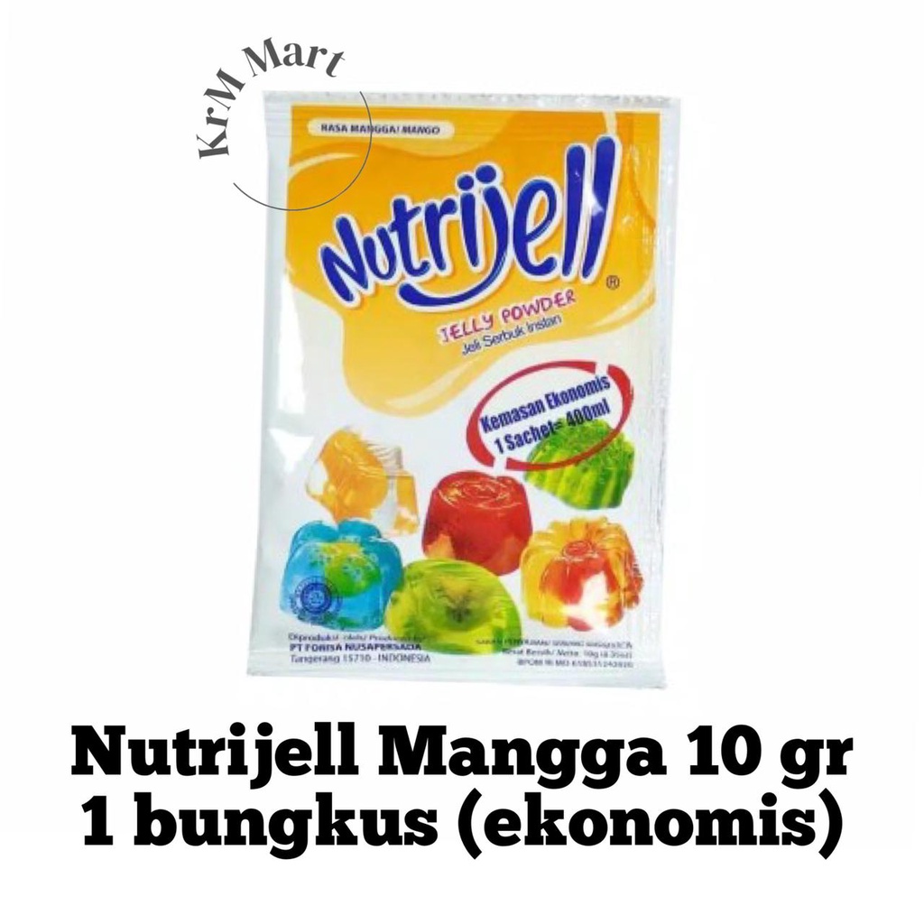 

Nutrijell Mangga 10gr Ekonomis 1 bungkus Mango nutrijel