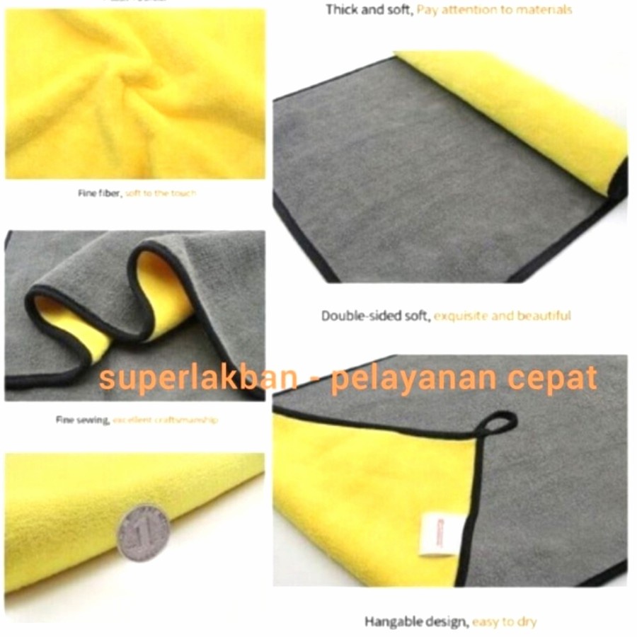 Kain Lap Mobil Microfiber 30x40cm Serba Guna Bahan Tebal Berkualitas