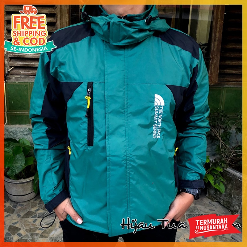 [BISA COD] Jaket Cowok Parasut Taslan Anti Air Saku Lengan Model Windrunner Windbreaker Waterproof