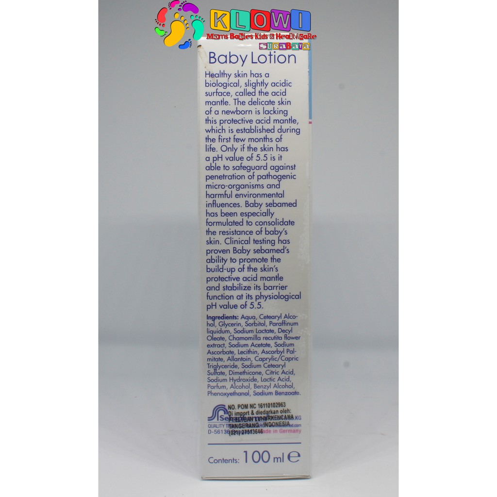 SEBAMED BABY LOTION 100ML,PELEMBAB BAYI,LOTION BAYI ORIGINAL PRODUCT