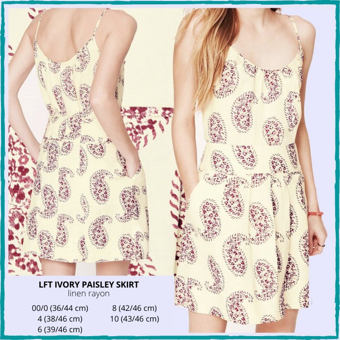 Rok Wanita Loft Ivory Paisley Skirt