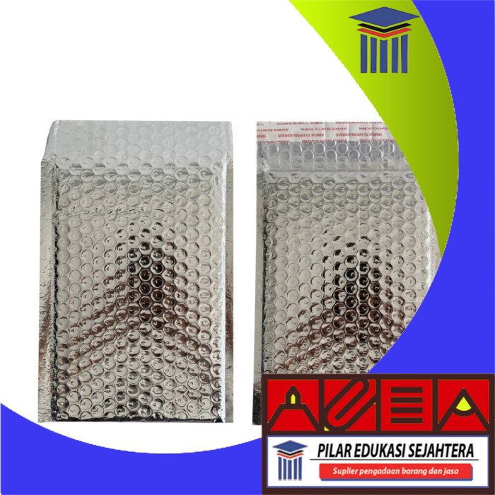 

AMPLOP BUBBLE MAILER WRAP ENVELOPE RUSFET 17x22CM SILVER MURAH