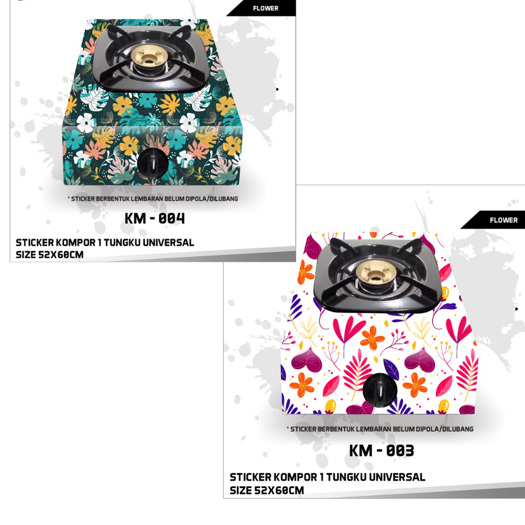Sticker Kompor Motif Bunga Stiker Kompor Gas