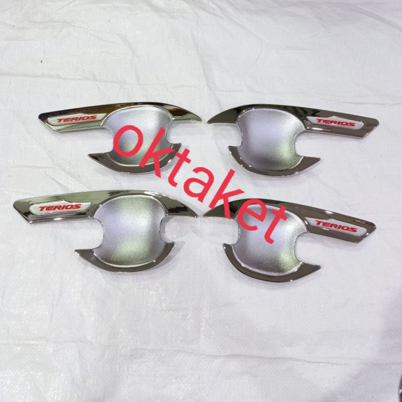 cover outer all new Terios 2018 2019 2020 hitam chrome