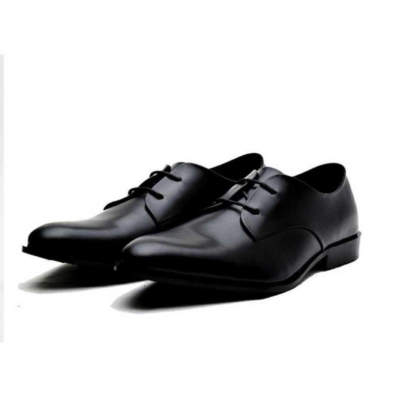 ORIGINAL KULIT - SEPATU Pantofel Pria BIG SIZE 44 45 46 47 48 /Sepatu Oxford Kasual JUMBO Hitam,ORI