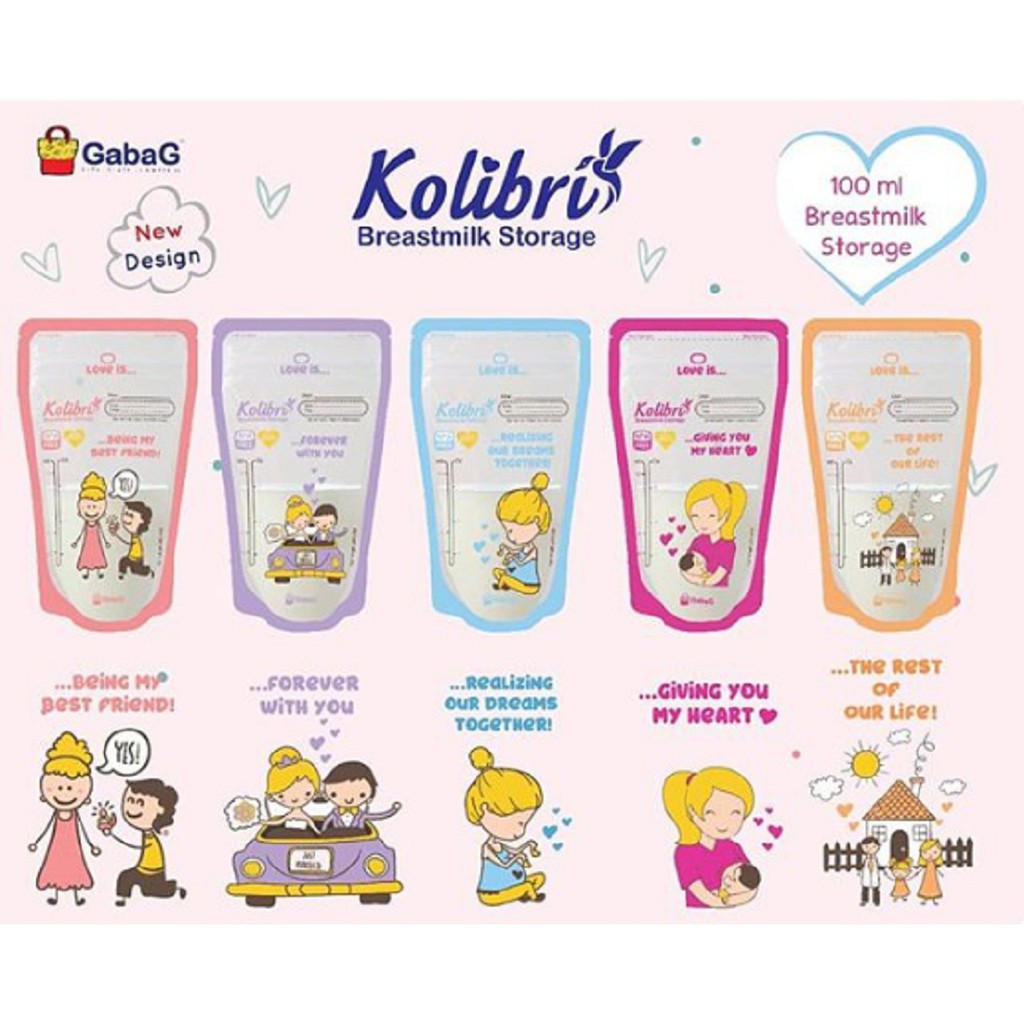 TERMURAH!! Gabag Kolibri Breast Milk Storage Bag 100ml