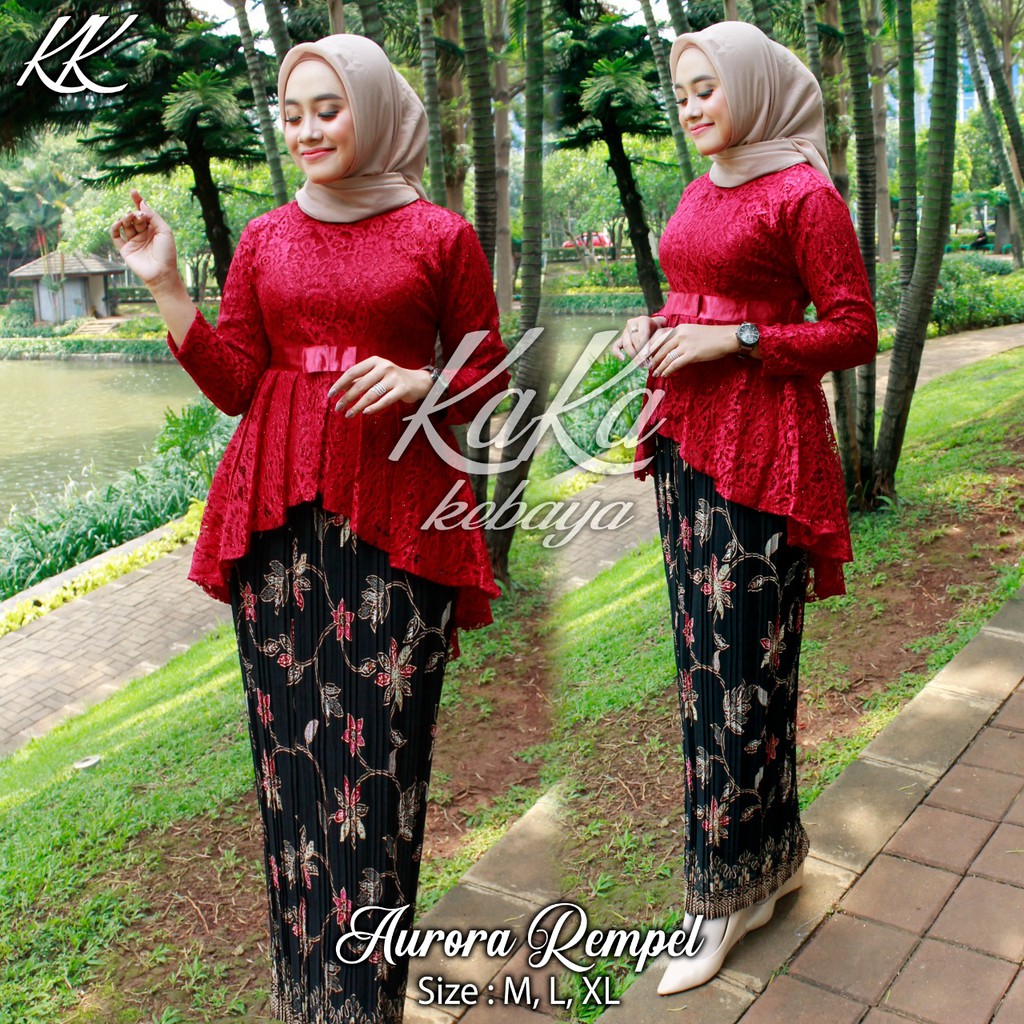 KAK&gt; OUTFIT KEBAYA MODERN / BAJU KEBAYA AURORA REMPEL / BRUKAT KEBAYA AURORA REMPEL / KEBAYA WISUDA