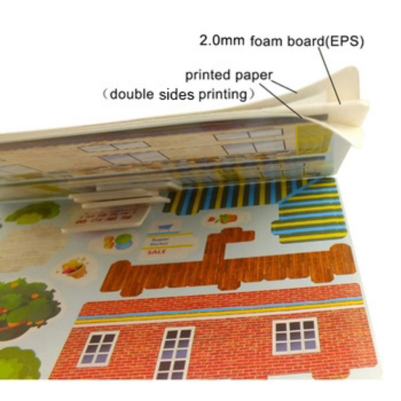 Mainan Edukasi Anak Puzzle 3D Miniatur DIY Jigsaw Besar Part 2 Seri Exterior Bangunan Rumah/ Istana