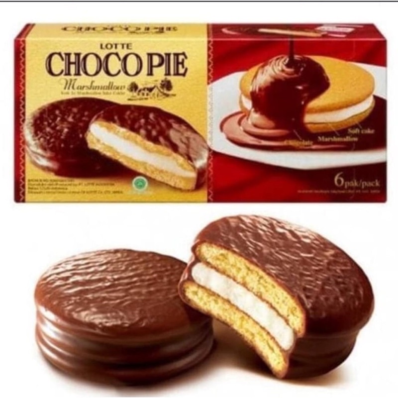 

Lotte Chocopie 28gr ( Isi 12pcs ) / Choco pie coklat cokelat keju Marshmallow