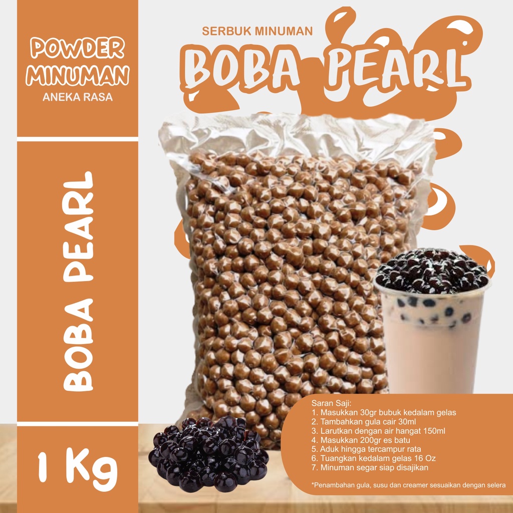 

Topping Boba Instan Tapioka Pearl Boba Pearl Bubble Boba Brown Sugar