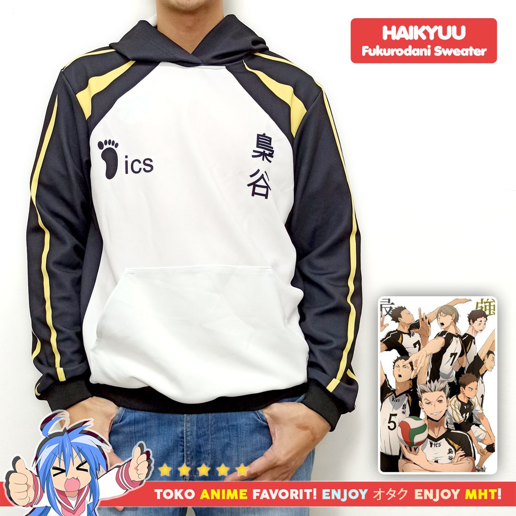 Jaket Hoodie Anime Haikyuu Fukurodani High School Volleyball Team