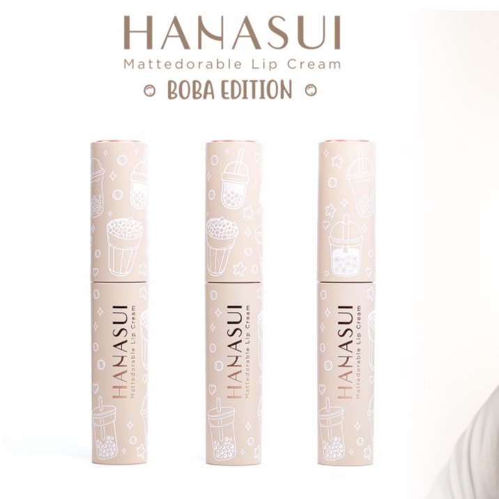 [ BPOM ORI ] HANASUI Boba Edition Mattedorable Lip Cream