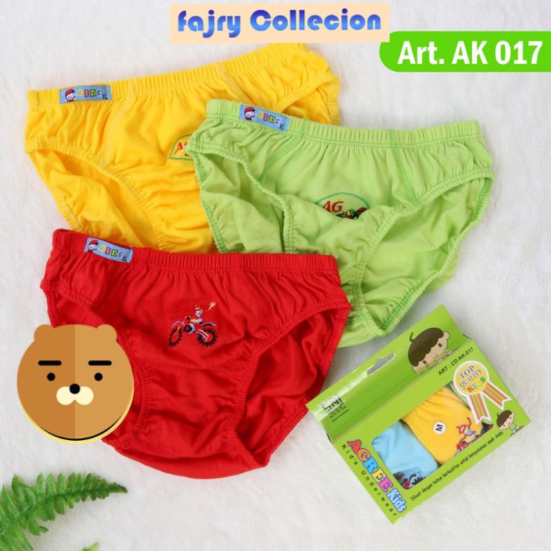 3 PCS CD AGREE KIDS AK 017 /Celana Dalam Anak Cowok