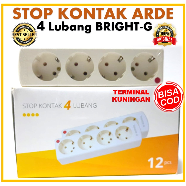 Stop Kontak 4 Lubang BRIGHT-G BG-814L Stop Contact Sk Arde