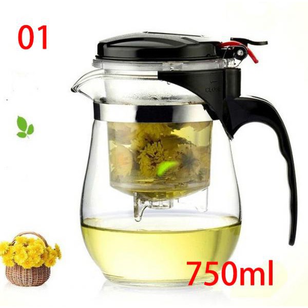 Teko Pitcher Teh Chinese Teapot Maker 750ml - TP-758 - Transparent--Homadise